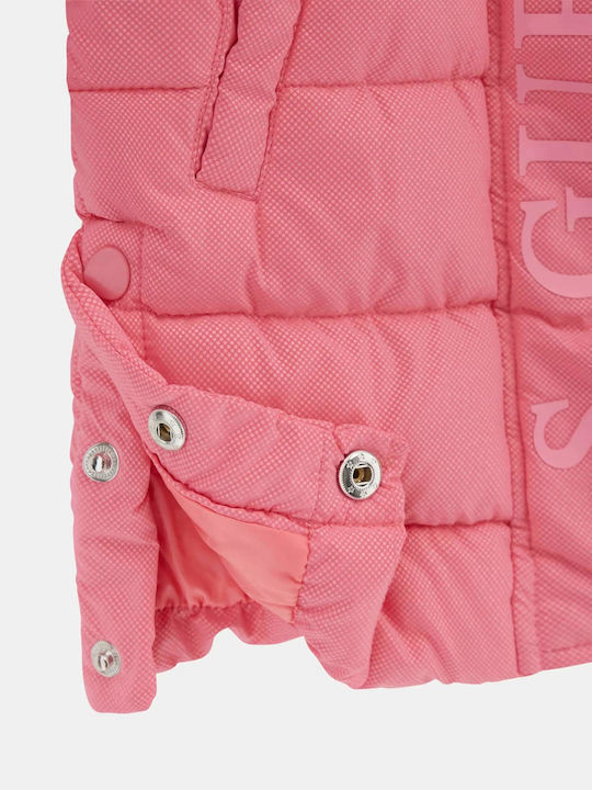 Daunen-Kinderjacke & Winterjacke Lässig Lang mit Kapuze Fuchsie