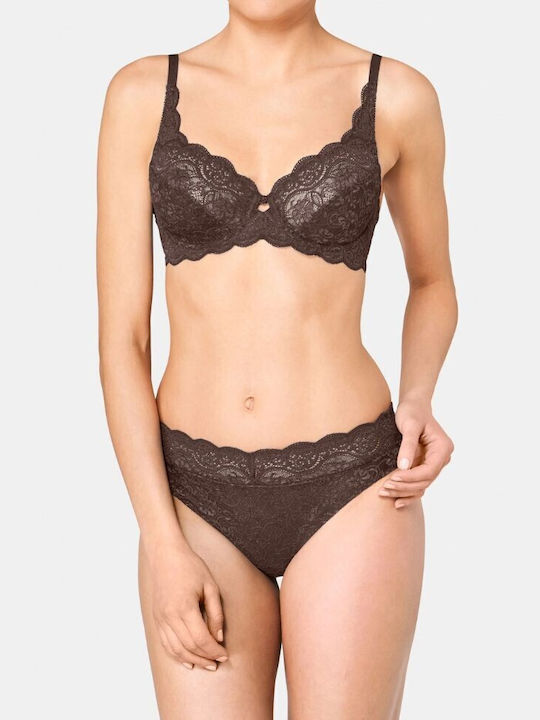 Triumph Amourette Soft Lace Bra Brown Brown