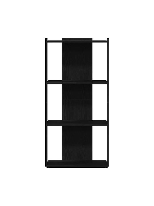 Βιβλιοθήκη Μαύρη 60x30x120εκ.