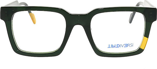 Tipi Diversi Herren Acetat Brillengestell Schwarz TD643401