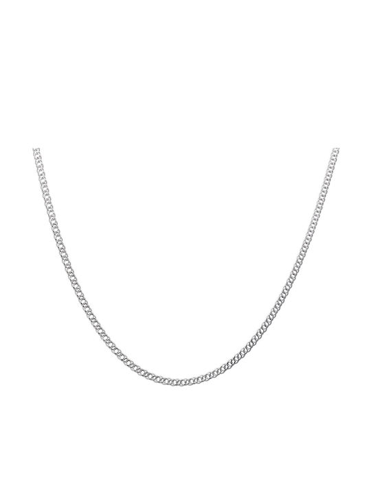 Croma Catene Silver Chain Neck Thin Thickness 2.2mm and Length 50cm