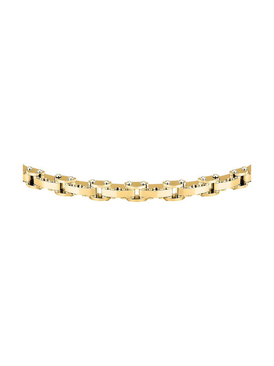 Sector Chain Neck made of Stainless Steel Gold-plated