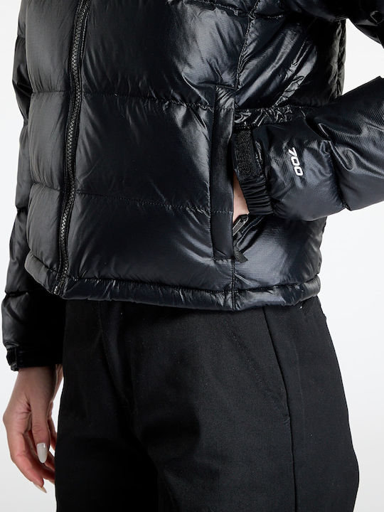 2000 Retro Nuptse Crop Γυναικείο Μπουφάν για Χειμώνα Tnf Black
