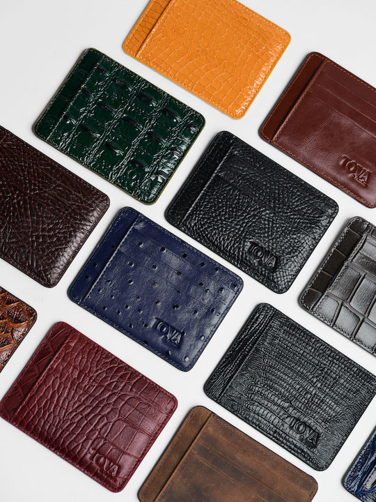 Leather Men's Wallet Cards Blue