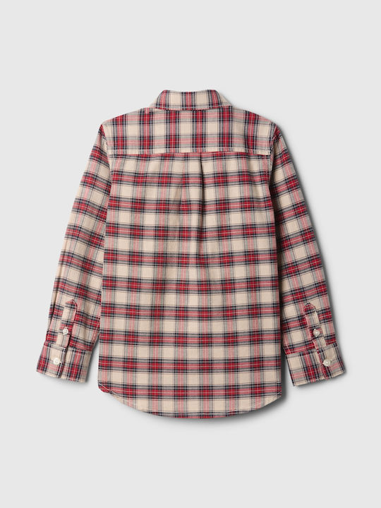 GAP Kids Checked Shirt Red Oxford