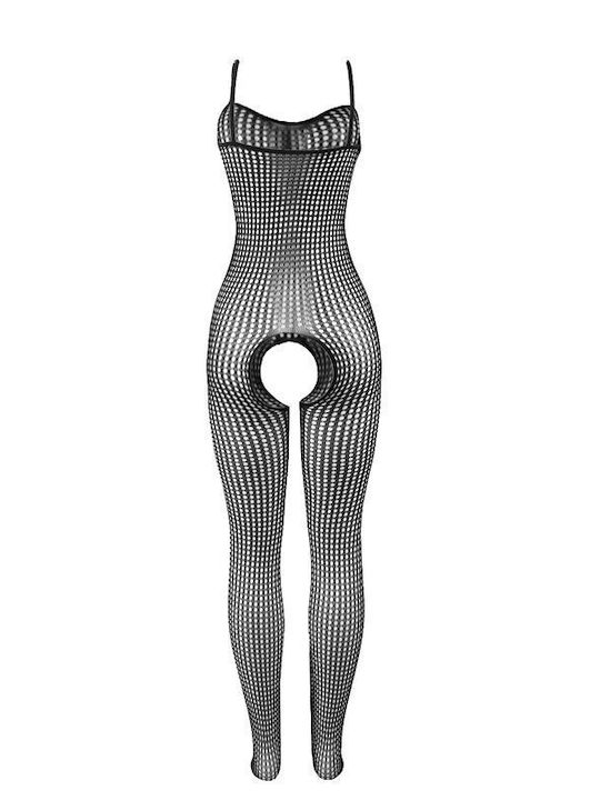 Subblime Sexy Bodystocking Gittermuster mit offenem Schritt Schwarz