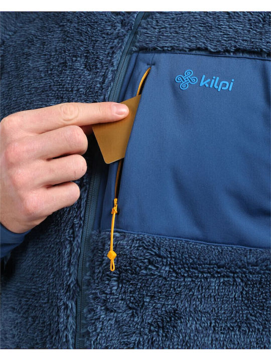 Men's Fleece Cardigan with Hood Dark Blue