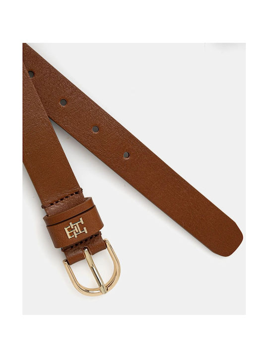 Tommy Hilfiger Leather Women's Belt Tabac Brown