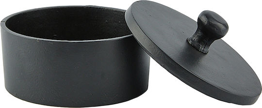 InTheBox General Use Jar with Lid Metallic Black 11x10x11cm