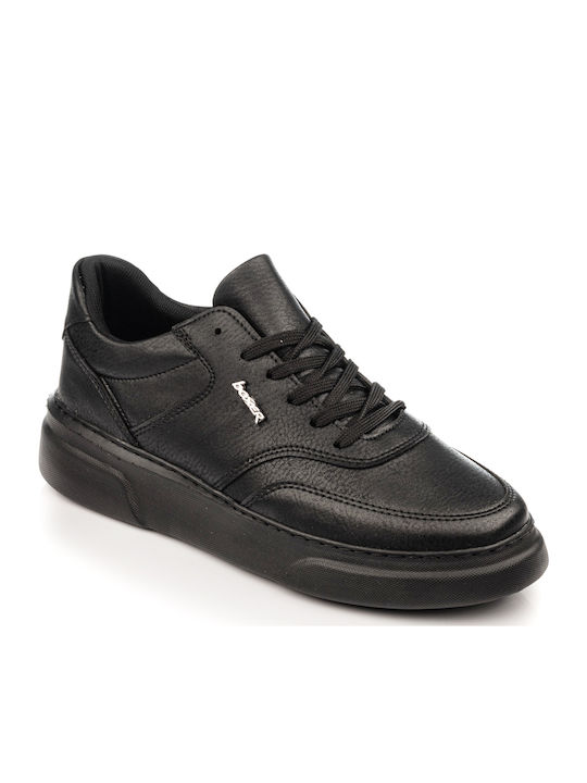 Leder Herren Freizeitschuhe Schwarz