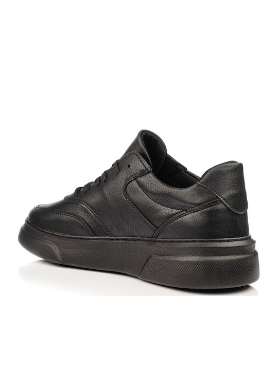 Leder Herren Freizeitschuhe Schwarz