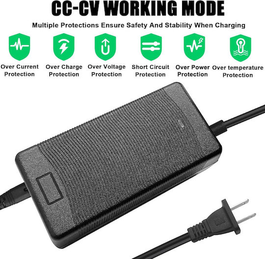 Γρήγορος Fastcharger Φορτιστής Μπαταρίες Ιόντων Λιθίου 52 Volt 2a 58.8 Πολλαπλά Βύσματα Gx16 Gx12 Dc5.5mm Xlr Connector