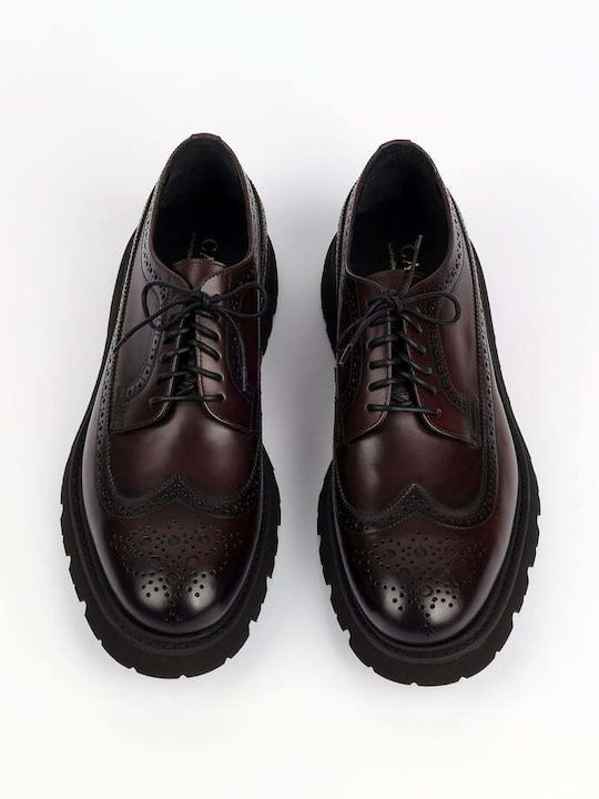 Men's Leather Oxfords Burgundy