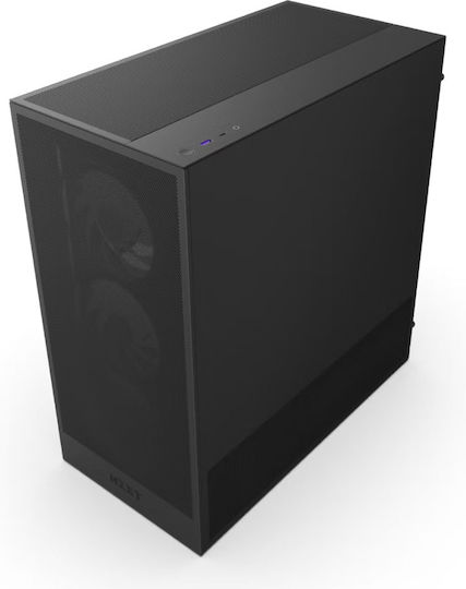 NZXT H5 (2024) Flow Gaming Midi Tower Κουτί Υπολογιστή με Πλαϊνό Παράθυρο και RGB Φωτισμό Μαύρο