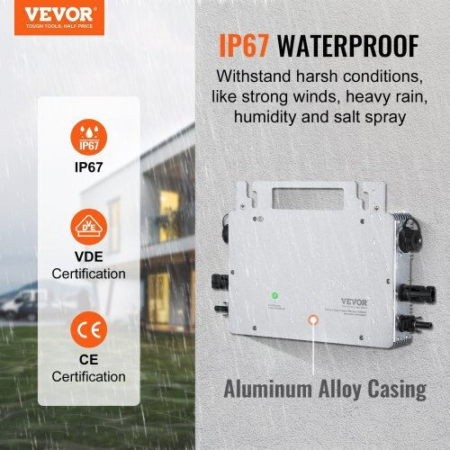 Vevor Ηλιακός Μικρομετατροπέας 600w Ip67 Απομακρυσμένη Παρακολούθηση Ip67wxbwnbqixfkwlv2