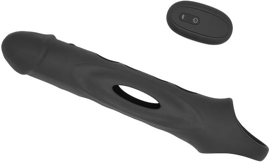 Dream Toys Ramrod Уголемяване на пениса с вибрация Черен 4.2см