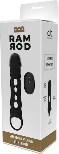 Dream Toys Ramrod Уголемяване на пениса с вибрация Черен 4.2см