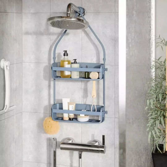 Umbra An der Wand montiert Badezimmerregal Metallisch 31.8x9.5x64.8cm Blau