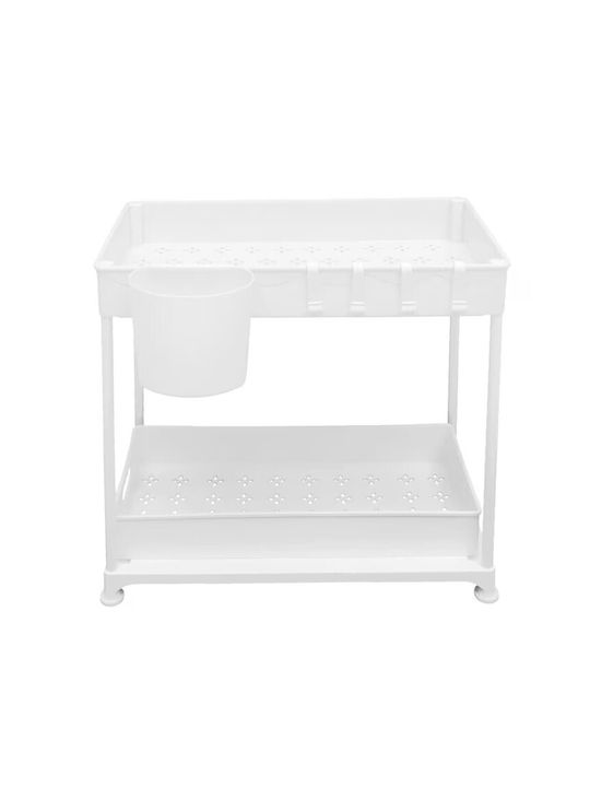TimelessTools Plastic Cupboard Shelf 33x40x23cm 2 Pieces White