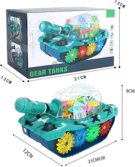Jucărie Tanc cu Lumină și Melodie 21x9x12cm Plastic Multicolor 3+ W50