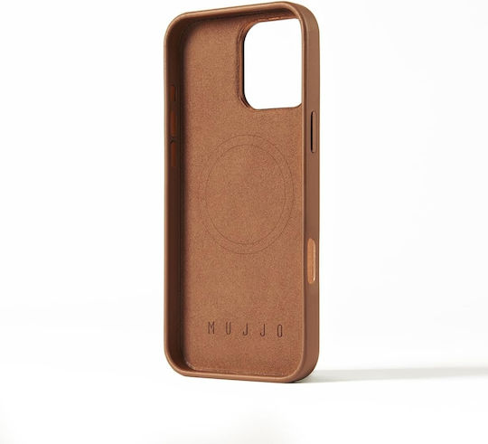 Mujjo Back Cover Δερμάτινο 1mm Καφέ (iPhone 16 Pro Max)