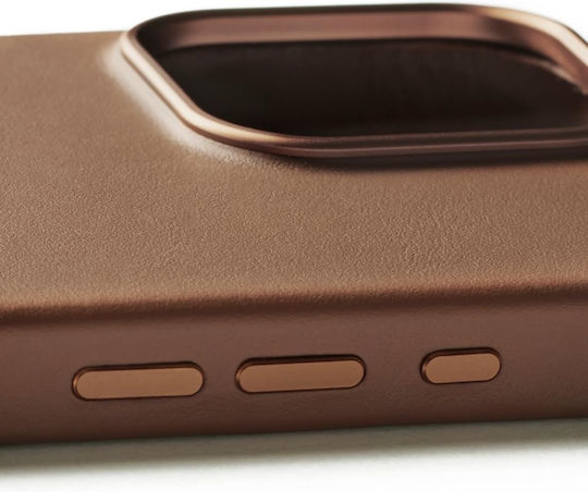 Mujjo Back Cover Δερμάτινο 1mm Καφέ (iPhone 16 Pro Max)