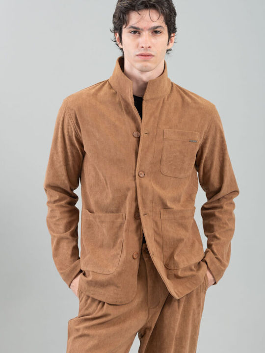 Vittorio Artist Overshirt Long-sleeved Shirt Camel