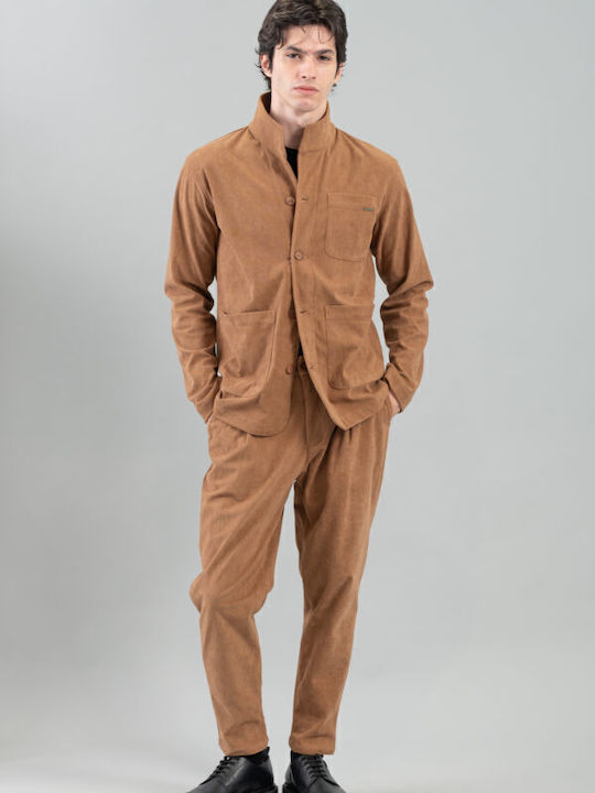 Μακρυμάνικo Overshirt Camel 300-2425-Azzate