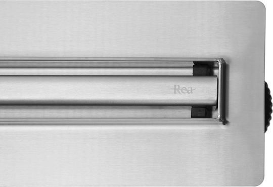 Scurgere liniară Rea Neox Slim Pro perie nichel 80