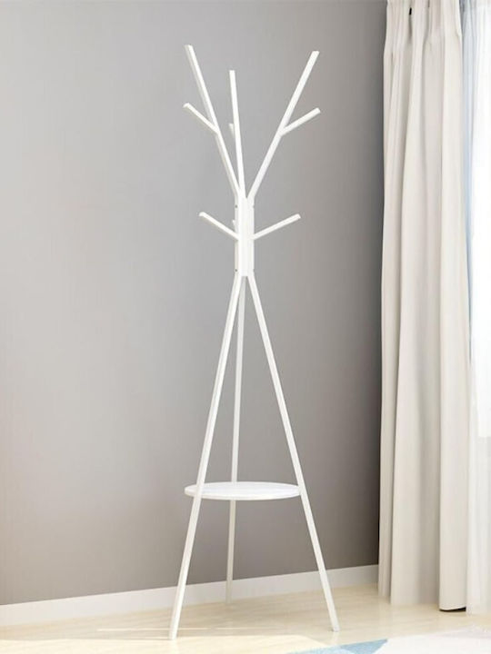Viosarp Metallic Coat Rack Black 40x40x180cm