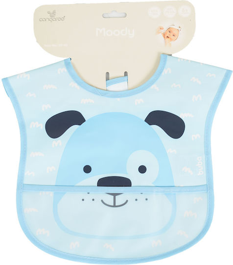 Cangaroo Bib Fabric with Pocket Moody Blue for 6 m+