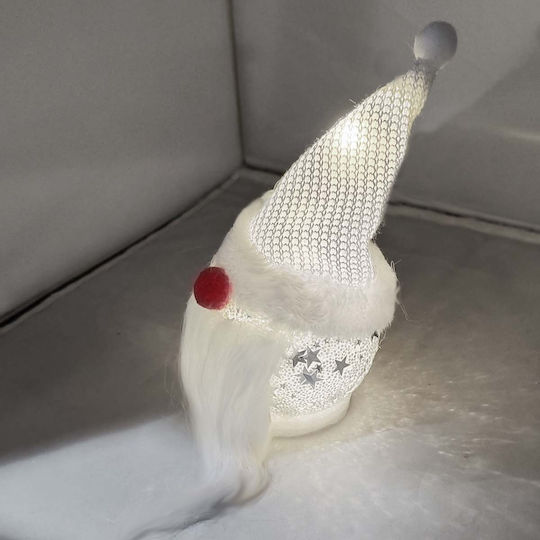 Leuchtender Dekorativer Weihnachtsmann Weiß