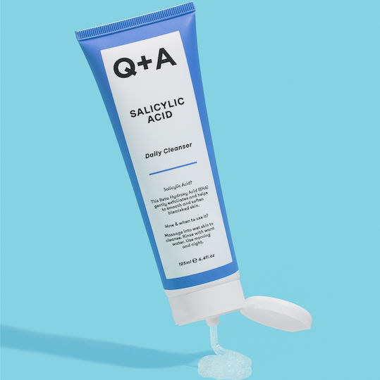 Q+A Natural Skincare Salicylic Acid Gel Cleansing Face 125ml