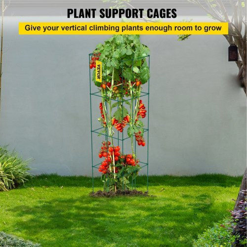 Vevor Plant Support Bases 100cm from Steel with Plastic Coating Set of 6pcs