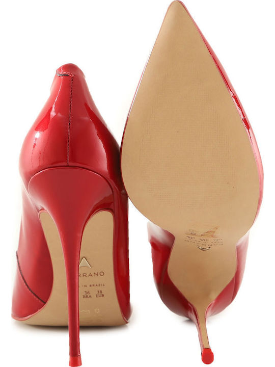Leder Pumps Rot