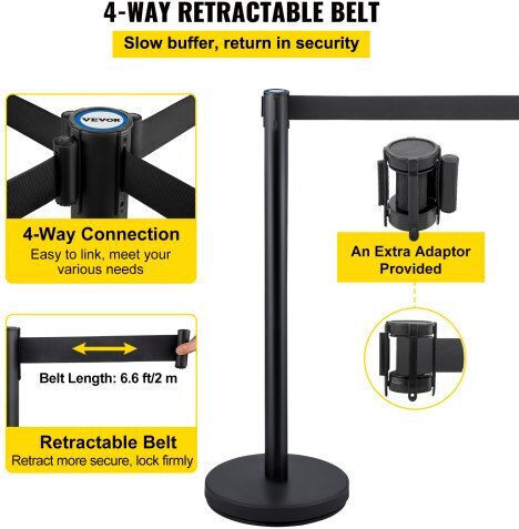Vevor Safety Barrier Post Black ZGGLZHSTZXJT6TNEXV0