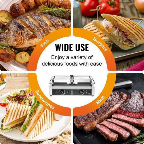 Vevor Commercial Double Sandwich Maker 3600W