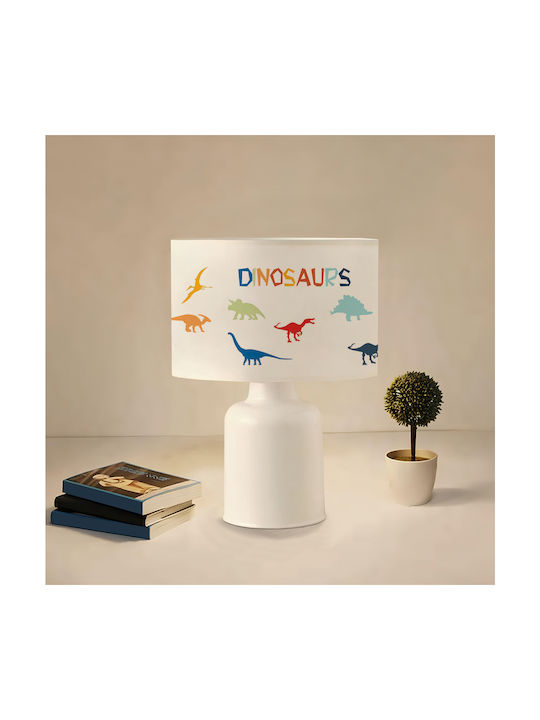 GloboStar Led Παιδικό Φωτιστικό Πορτατίφ Λευκό 24x24x32εκ.