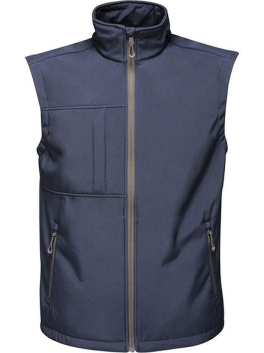 Sleeveless Jacket Waterproof and Windproof Navy Blue