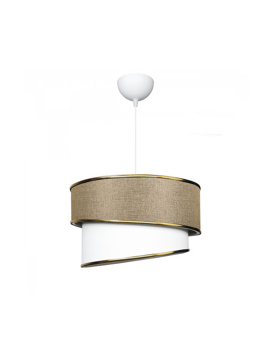 GloboStar Pendant Light Beige with Socket E27 30x30x70cm