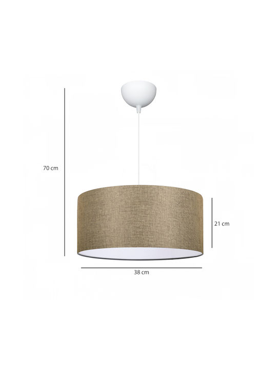 GloboStar Lofty Hängelampe Beige mit Fassung E27 38x38x70cm.