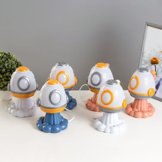 Keskor Kids Portable Lamp Spaceship Orange 19x13x13.5εκ.