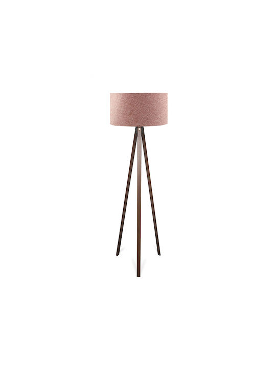 GloboStar Floor Lamp H140xW38cm. with Socket for Bulb E27 Rose Gold