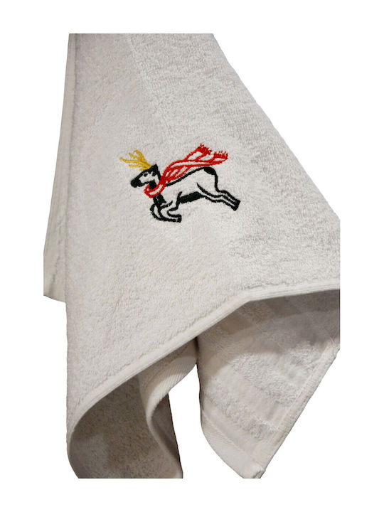 Decotelia Weihnachts-Handtuch Weißer Rentier 40×60 Decotelia Weihnachts-Handtuch Weißer Rentier 40×60