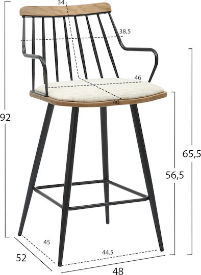 Σκαμπό Μπαρ Judi 48x52x92εκ. Σκαμπό Μπαρ Judi 48x52x92εκ.