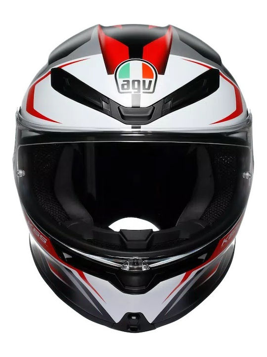 AGV K6 S MPLK Karve Matt Black/White/Red Κράνος Μηχανής Full Face ECE 22.06 1255gr με Pinlock
