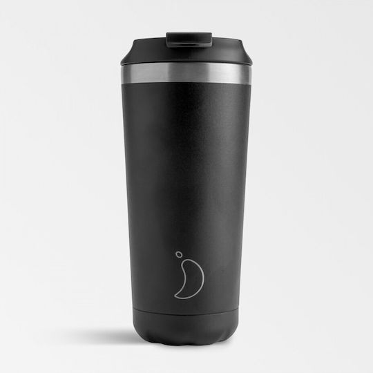 Chilly's Glass Thermos Stainless Steel BPA Free 500ml Black