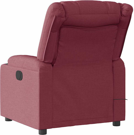 Relaxsessel Friseurwaschbecken mit Fußhocker Bordeaux 77x93x99cm