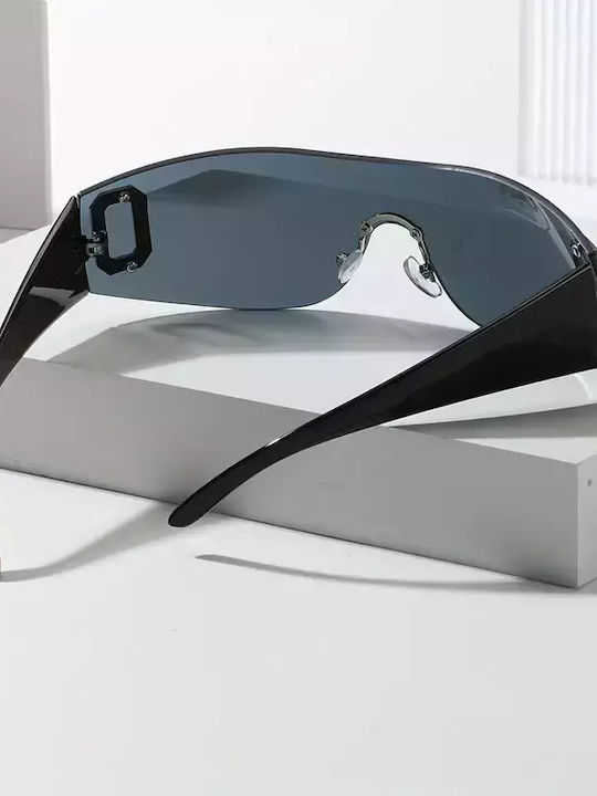 Unisex Sunglasses with Black Frame and Black Gradient Lens G-05-1