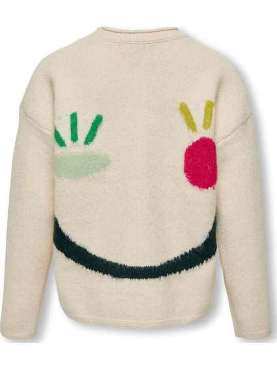 Kids' Sweater Long Sleeve Ecru, Beige